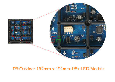 China Hoge Definitie 6mm Openlucht LEIDENE Vertoningsmodule/Volledige Kleuren Waterdichte LEIDENE Module 1/8 Aftasten leverancier