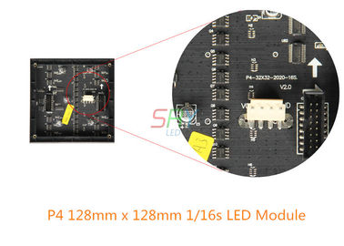 P4 128mm x 128mm Binnen LEIDENE Vertoningsmodule 1/16s MET Grafiet leverancier