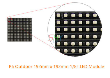 Hoge Definitie 6mm Openlucht LEIDENE Vertoningsmodule/Volledige Kleuren Waterdichte LEIDENE Module 1/8 Aftasten leverancier